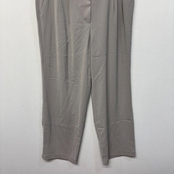NWT Quince Women Pleated Wide Leg Pants Trousers Size 16 Gray D005 -12 - Picture 15 of 16